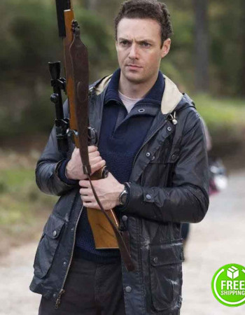 THE WALKING DEAD ROSS MARQUAND (AARON) BLACK HOODED JACKET