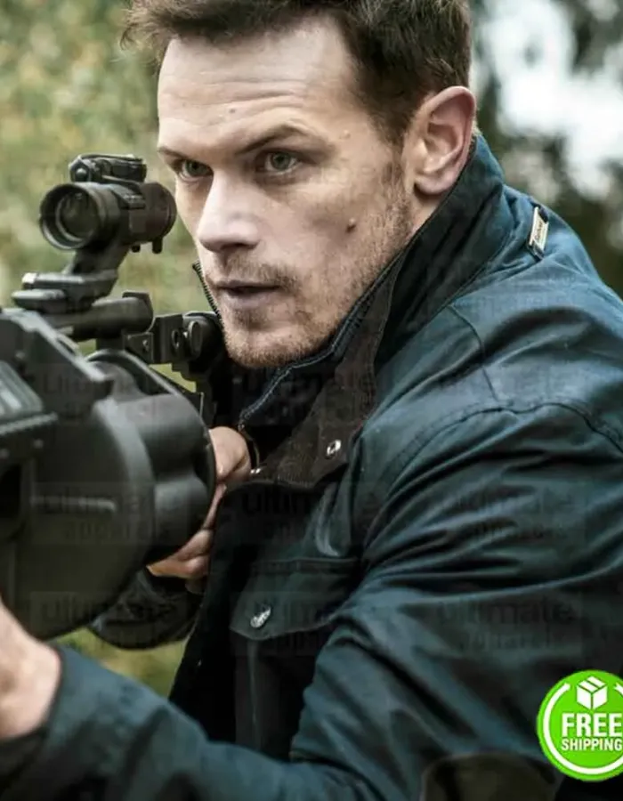SAS: RED NOTICE SAM HEUGHAN (TOM BUCKINGHAM) BLACK COTTON JACKET SAS: RED NOTICE SAM HEUGHAN (TOM BUCKINGHAM) BLACK COTTON JACKET