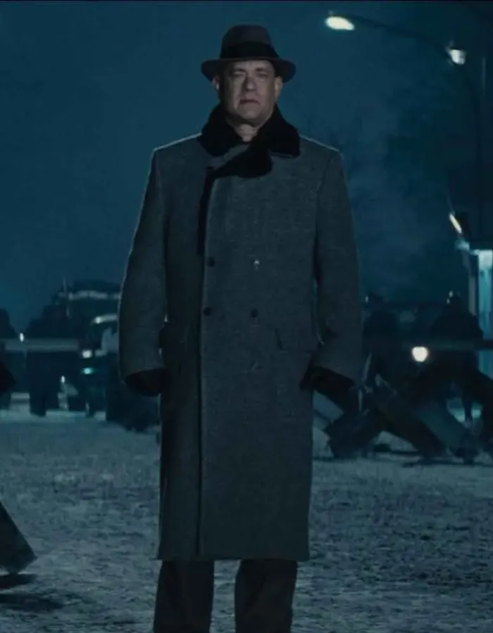 BRIDGE OF SPIES TOM HANKS (JAMES B. DONOVAN) GREY WOOL TRENCH COAT BRIDGE OF SPIES TOM HANKS (JAMES B. DONOVAN) GREY WOOL TRENCH COAT