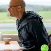 SUPERNOVA STANLEY TUCCI (TUSKER) BLACK COTTON HOODED JACKET SUPERNOVA STANLEY TUCCI (TUSKER) BLACK COTTON HOODED JACKET
