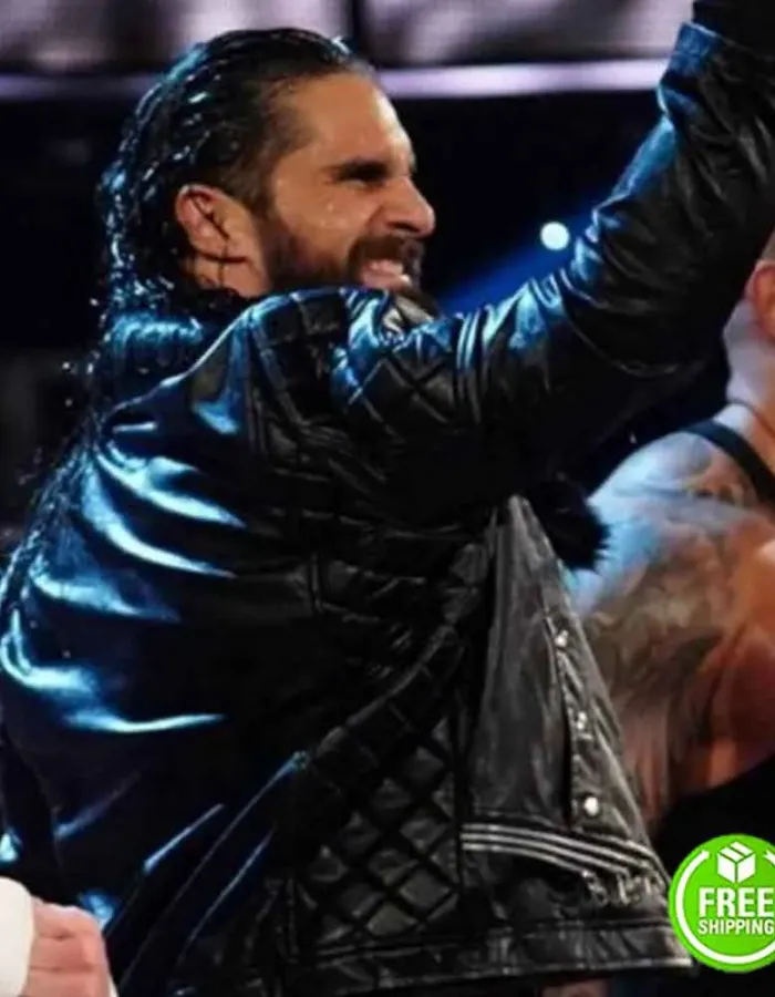 WWE SETH ROLLINS BLACK LEATHER JACKET WWE SETH ROLLINS BLACK LEATHER JACKET