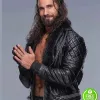 WWE SETH ROLLINS BLACK LEATHER JACKET WWE SETH ROLLINS BLACK LEATHER JACKET