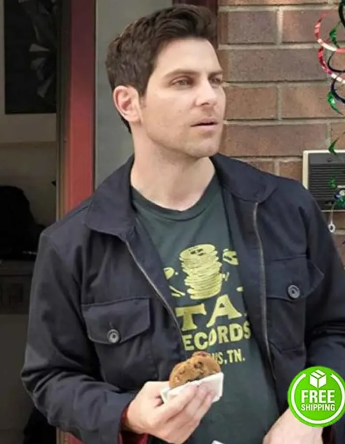 A MILLION LITTLE THINGS DAVID GIUNTOLI (EDDIE SAVILLE) BLACK COTTON JACKET A MILLION LITTLE THINGS DAVID GIUNTOLI (EDDIE SAVILLE) BLACK COTTON JACKET