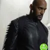 AGENTS OF SHIELD HENRY SIMMONS (ALPHONSO MACKENZIE) BLACK LEATHER JACKET AGENTS OF SHIELD HENRY SIMMONS (ALPHONSO MACKENZIE) BLACK LEATHER JACKET