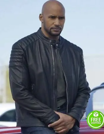 AGENTS OF SHIELD HENRY SIMMONS (ALPHONSO MACKENZIE) BLACK LEATHER JACKET	