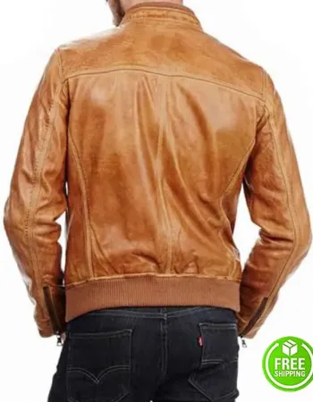 ARROW COLIN DONNELL (TOMMY MERLYN) BROWN LEATHER JACKET