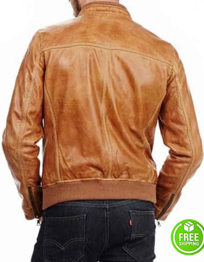 ARROW COLIN DONNELL (TOMMY MERLYN) BROWN LEATHER JACKET
