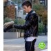 THE FLASH ELSEWORLDS GRANT GUSTIN (BARRY ALLEN) BLACK LEATHER JACKET
