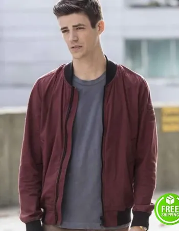 THE FLASH SEASON 6 GRANT GUSTIN (BARRY ALLEN) MAROON JACKET