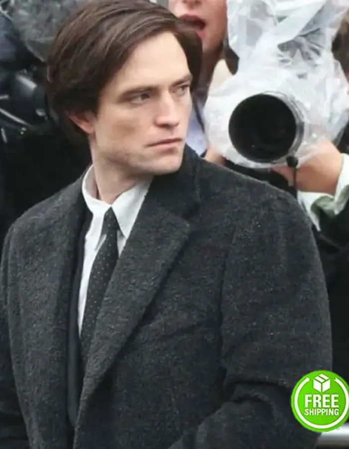 BATMAN 2022 ROBERT PATTINSON (BRUCE WAYNE) BLACK TRENCH COAT