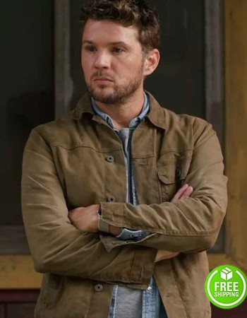 BIG SKY RYAN PHILLIPPE (CODY HOYT) BROWN COTTON JACKET