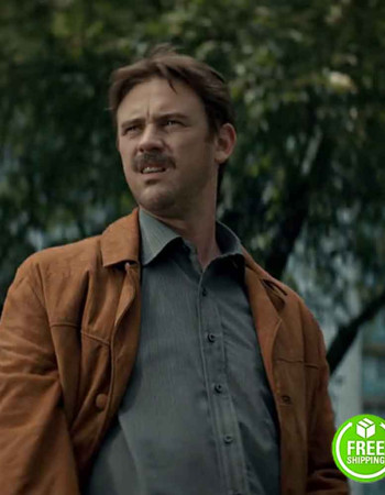 IN THE SHADOW OF THE MOON BOYD HOLBROOK (LOCKE) TAN SUEDE LEATHER JACKET