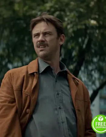 IN THE SHADOW OF THE MOON BOYD HOLBROOK (LOCKE) TAN SUEDE LEATHER JACKET