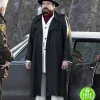 FARGO BRAD MANN (GALE KITCHEN) BLACK LEATHER TRENCH COAT