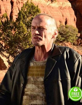 BREAKING BAD MICHAEL BOWEN (UNCLE JACK) BLACK LEATHER TRENCH COAT BREAKING BAD MICHAEL BOWEN (UNCLE JACK) BLACK LEATHER TRENCH COAT