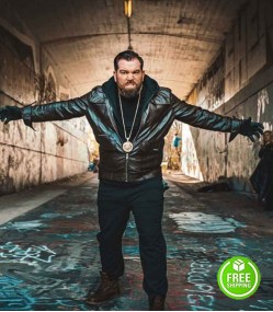 GODMOTHERED BRUCE SOSCIA BROWN LEATHER JACKET GODMOTHERED BRUCE SOSCIA BROWN LEATHER JACKET