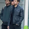 THE FALCON AND THE WINTER SOLDIER SEBASTIAN STAN (BUCKY BARNES) BLACK LEATHER JACKET THE FALCON AND THE WINTER SOLDIER SEBASTIAN STAN (BUCKY BARNES) BLACK LEATHER JACKET