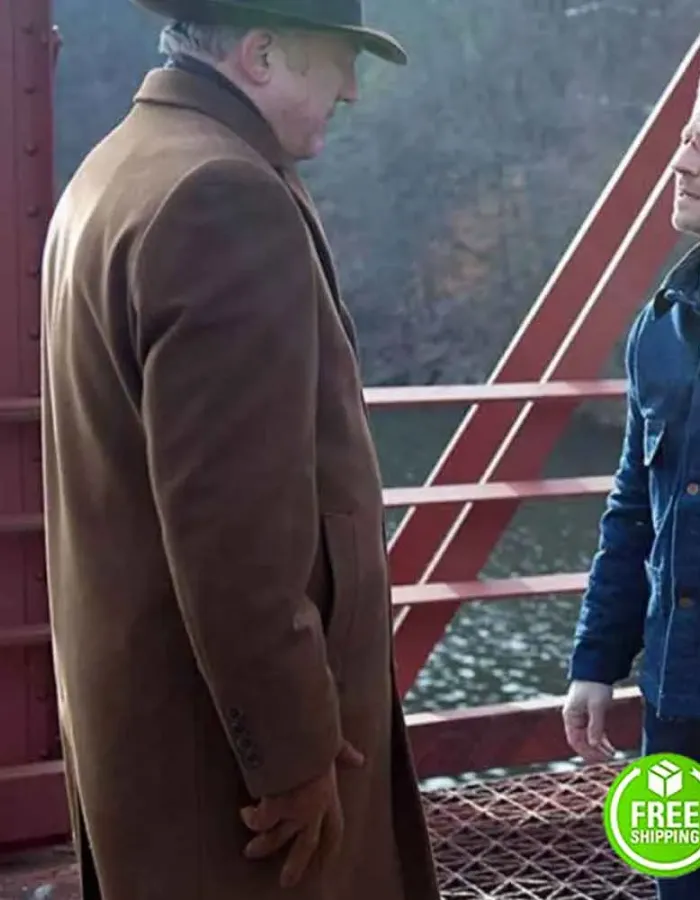 GOTHAM JOHN DOMAN (CARMINE FALCONE) BROWN WOOL TRENCH COAT GOTHAM JOHN DOMAN (CARMINE FALCONE) BROWN WOOL TRENCH COAT