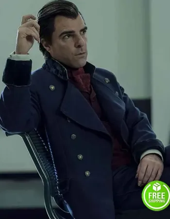 NOS4A2 ZACHARY QUINTO (CHARLIE MANX) WOOL TRENCH COAT