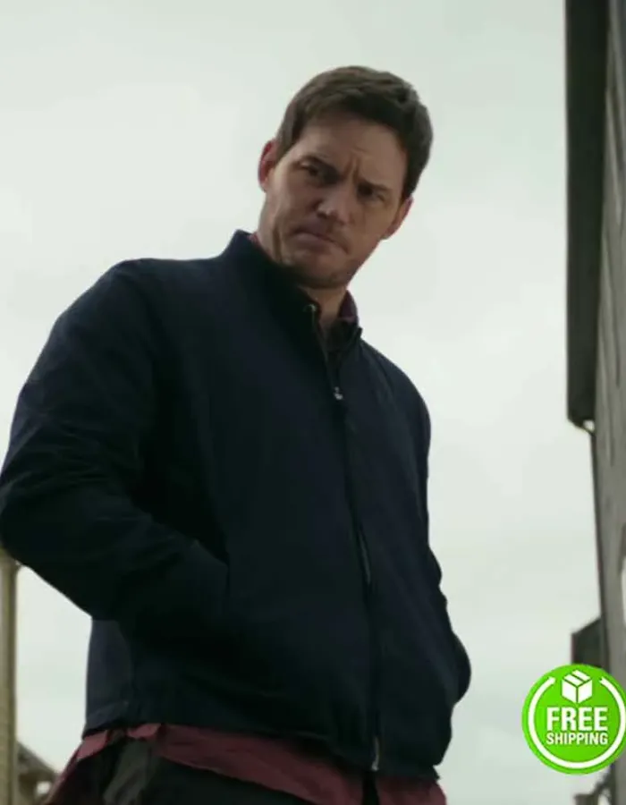 THE TOMORROW WAR CHRIS PRATT (DAN FORESTER) BLUE COTTON JACKET