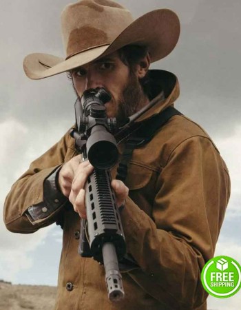 YELLOWSTONE DAVE ANNABLE (LEE DUTTON) BROWN COTTON JACKET YELLOWSTONE DAVE ANNABLE (LEE DUTTON) BROWN COTTON JACKET