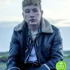 THE ETERNALS BARRY KOEGHAN (DRUIG) FUR COLLAR BLACK LEATHER JACKET
