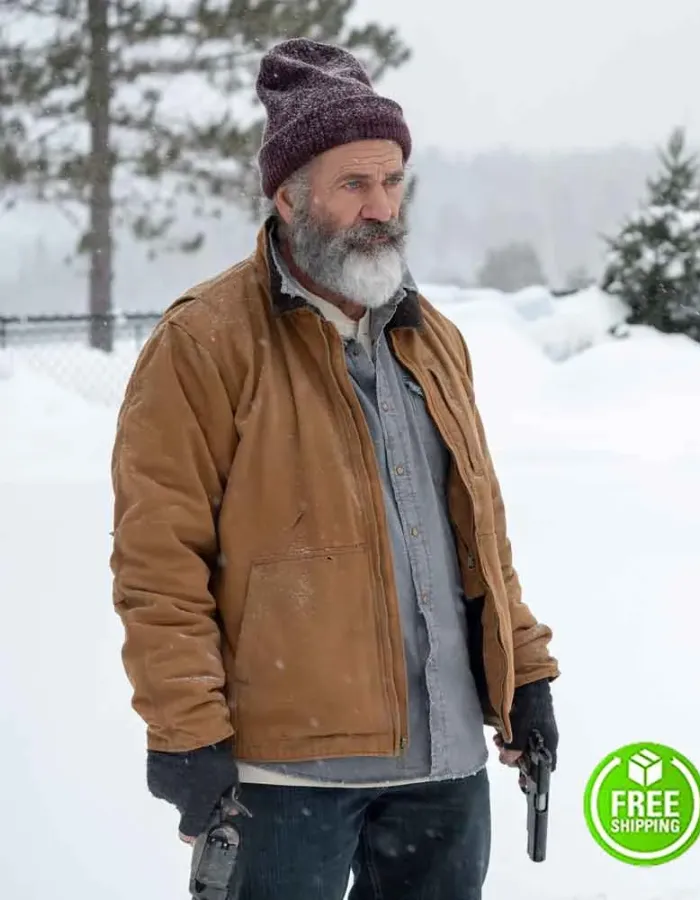 FATMAN MEL GIBSON (CHRIS CRINGLE) BROWN COTTON JACKET FATMAN MEL GIBSON (CHRIS CRINGLE) BROWN COTTON JACKET
