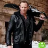 SHARKNADO 6 IAN ZIERING (FIN SHEPARD) BLACK LEATHER JACKET