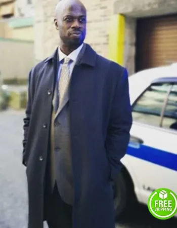 DANGEROUS LIES GARFIELD WILSON (DETECTIVE) BLACK WOOL COAT