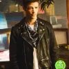 THE FLASH ELSEWORLDS GRANT GUSTIN (BARRY ALLEN) BLACK LEATHER JACKET THE FLASH ELSEWORLDS GRANT GUSTIN (BARRY ALLEN) BLACK LEATHER JACKET