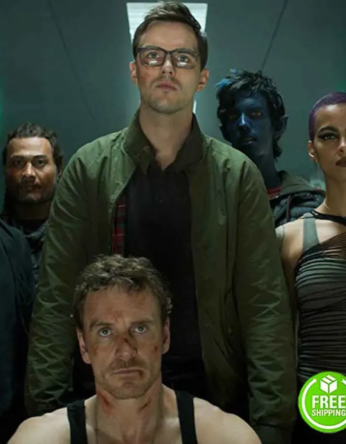 X-MEN: DARK PHOENIX NICHOLAS HOULT (HANK MCCOY) GREEN COTTON JACKET 