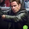 I AM WRATH JOHN TRAVOLTA (STANLEY HILL) BLACK LEATHER COAT