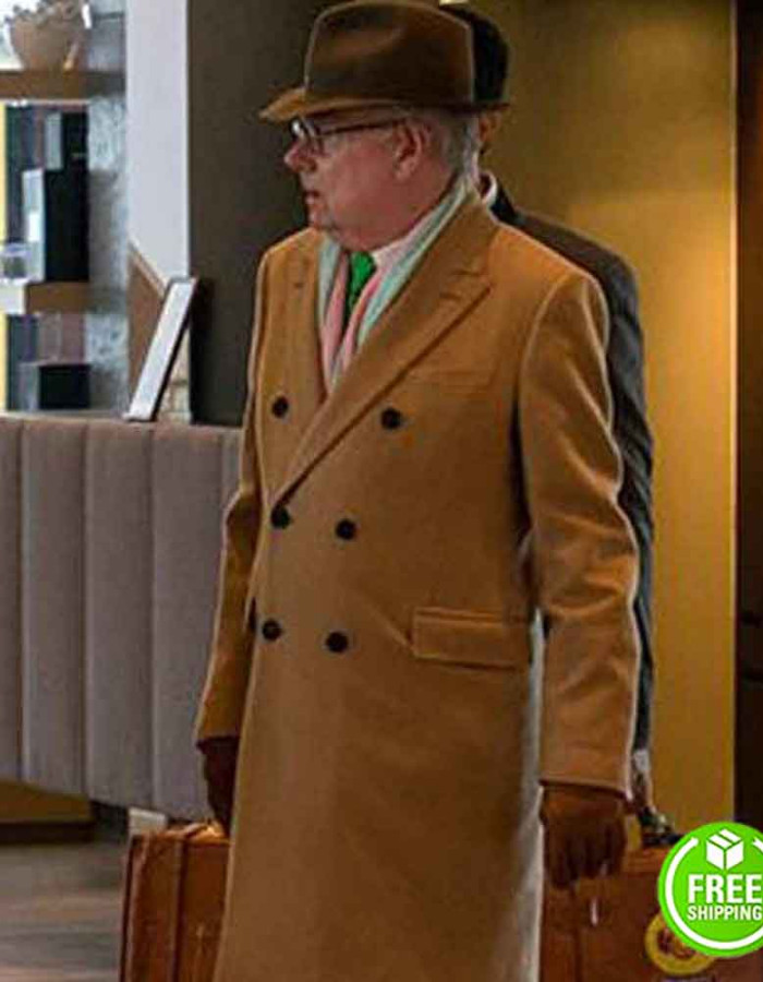 JACK WHITEHALL: TRAVELS WITH MY FATHER MICHAEL WHITEHALL WOOL TRENCH COAT