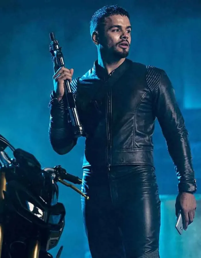 BAD BOYS FOR LIFE JACOB SCIPIO (ARMANDO ARETAS) BLACK BIKER LEATHER JACKET