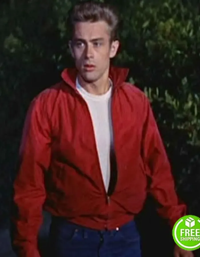 THE FURY OF LIVING JAMES DEAN (JIM STARK) RED COTTON JACKET 