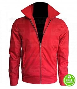 THE FURY OF LIVING JAMES DEAN (JIM STARK) RED COTTON JACKET 