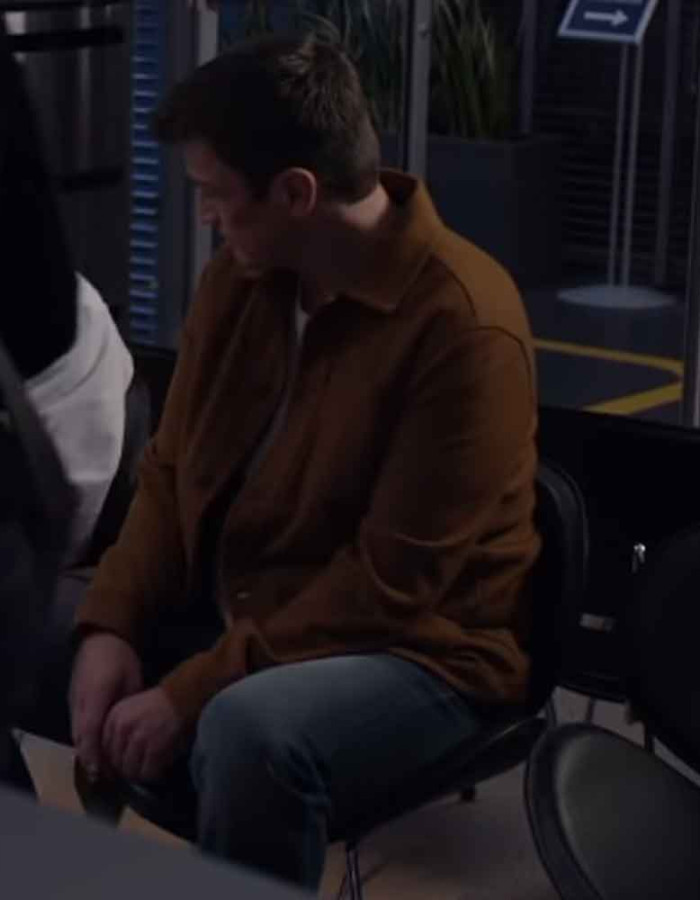 THE ROOKIE SEASON 2 NATHAN FILLION (JOHN NOLAN) BROWN SUEDE JACKET THE ROOKIE SEASON 2 NATHAN FILLION (JOHN NOLAN) BROWN SUEDE JACKET