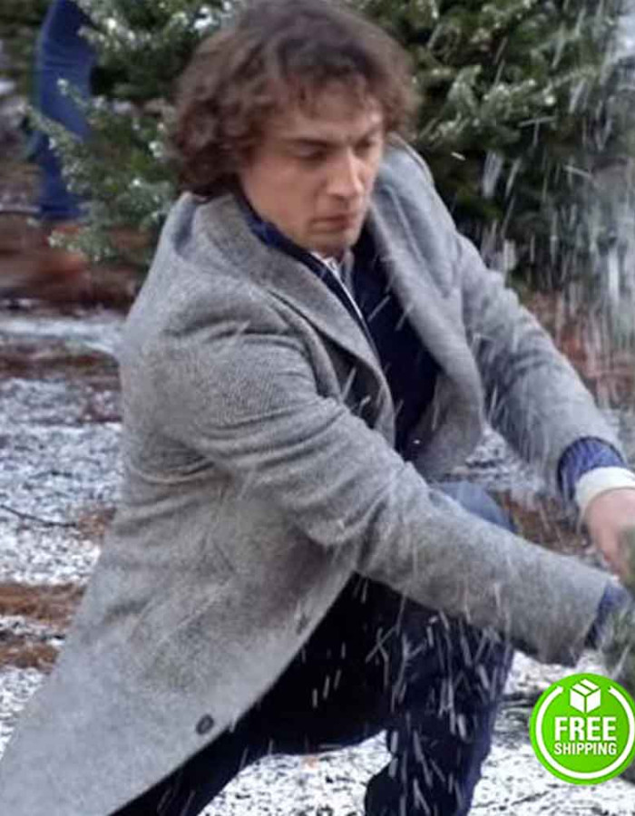 THE KNIGHT BEFORE CHRISTMAS JOSH WHITEHOUSE (SIR COLE) GREY WOOL COAT