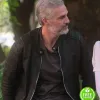 DAD WANTED JUAN PABLO MEDINA (ALBERTO) BLACK LEATHER JACKET