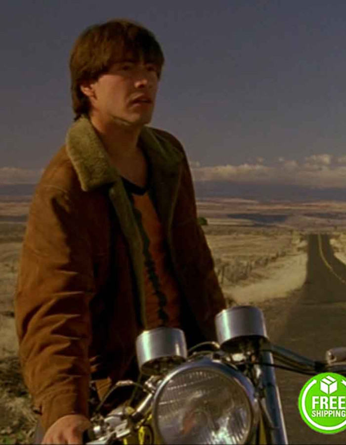 My Own Private Idaho Keanu Reeves Scott Favor Shearling Suede Leather Jacket