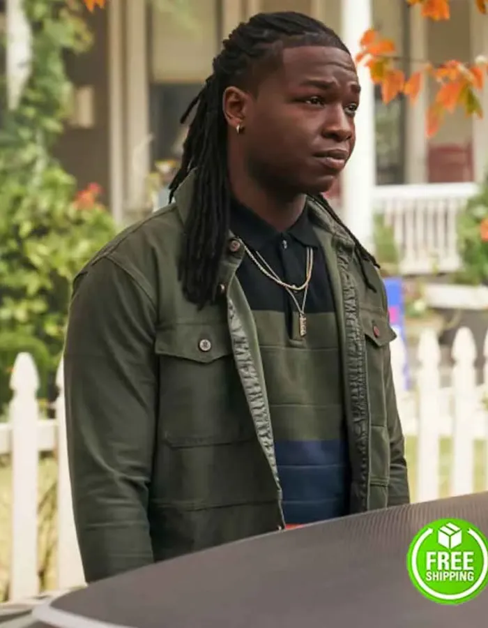 LEGACIES CHRIS LEE (KALEB HAWKINS) GREEN COTTON JACKET LEGACIES CHRIS LEE (KALEB HAWKINS) GREEN COTTON JACKET