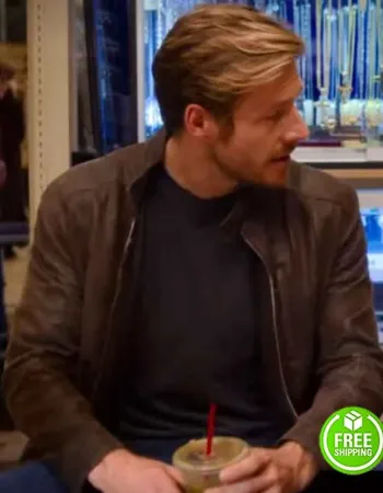 HOLIDATE LUKE BRACEY (JACKSON) BROWN LEATHER JACKET