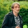 ANOTHER ROUND MADS MIKKELSEN (MARTIN) BLACK TRENCH COAT ANOTHER ROUND MADS MIKKELSEN (MARTIN) BLACK TRENCH COAT