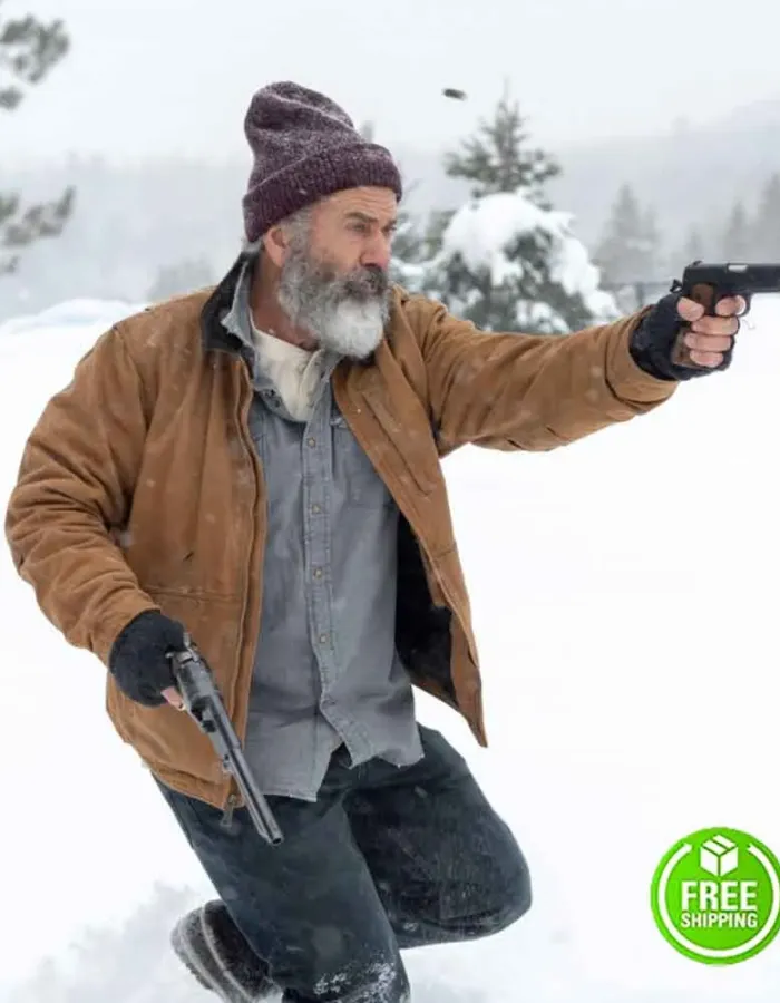 FATMAN MEL GIBSON (CHRIS CRINGLE) BROWN COTTON JACKET FATMAN MEL GIBSON (CHRIS CRINGLE) BROWN COTTON JACKET