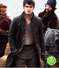 FRONTIER LANDON LIBOIRON (MICHAEL SMYTH) BLACK LEATHER TRENCH COAT