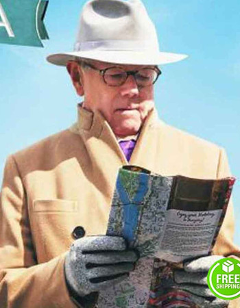JACK WHITEHALL: TRAVELS WITH MY FATHER MICHAEL WHITEHALL WOOL TRENCH COAT