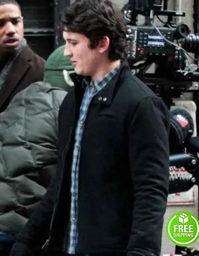 FANTASTIC FOUR MILES TELLER (REED RICHARDS) BLACK JACKET FANTASTIC FOUR MILES TELLER (REED RICHARDS) BLACK JACKET