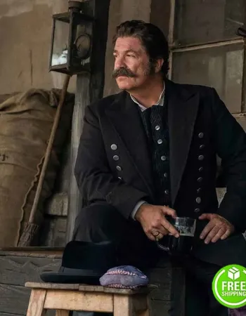 OKTOBERFEST: BEER AND BLOOD MISEL MATICEVIC (CURT PRANK) BLACK WOOL COAT