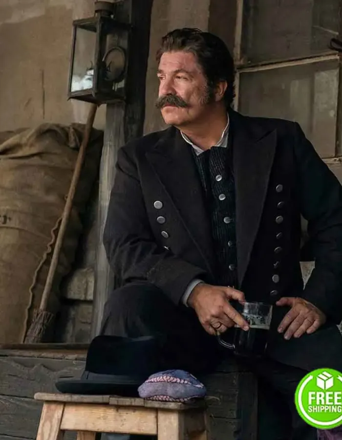 OKTOBERFEST: BEER AND BLOOD MISEL MATICEVIC (CURT PRANK) BLACK WOOL COAT OKTOBERFEST: BEER AND BLOOD MISEL MATICEVIC (CURT PRANK) BLACK WOOL COAT