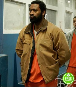 FOR LIFE NICHOLAS PINNOCK (AARON WALLACE) TAN COTTON JACKET 